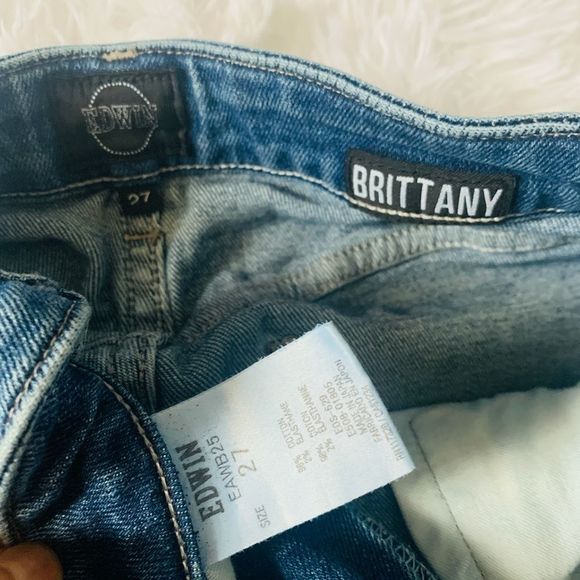 Edwin Brittany Destroyed Jeans 27 Ripped Edgy - Picture 13 of 16